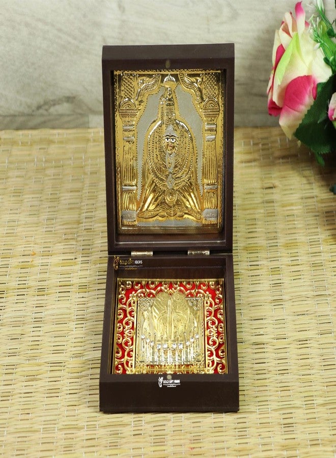 GoldGiftIdeas إطار صور تولجا بهافاني مطلي بالذهب عيار 24 قيراطًا مع شاران بادوكا (مربع) من جولد جيفت آيدياز، هدية تذكارية، إطار تمثال تولجا بهافاني للمنزل، هدية للمناسبات - Image 2